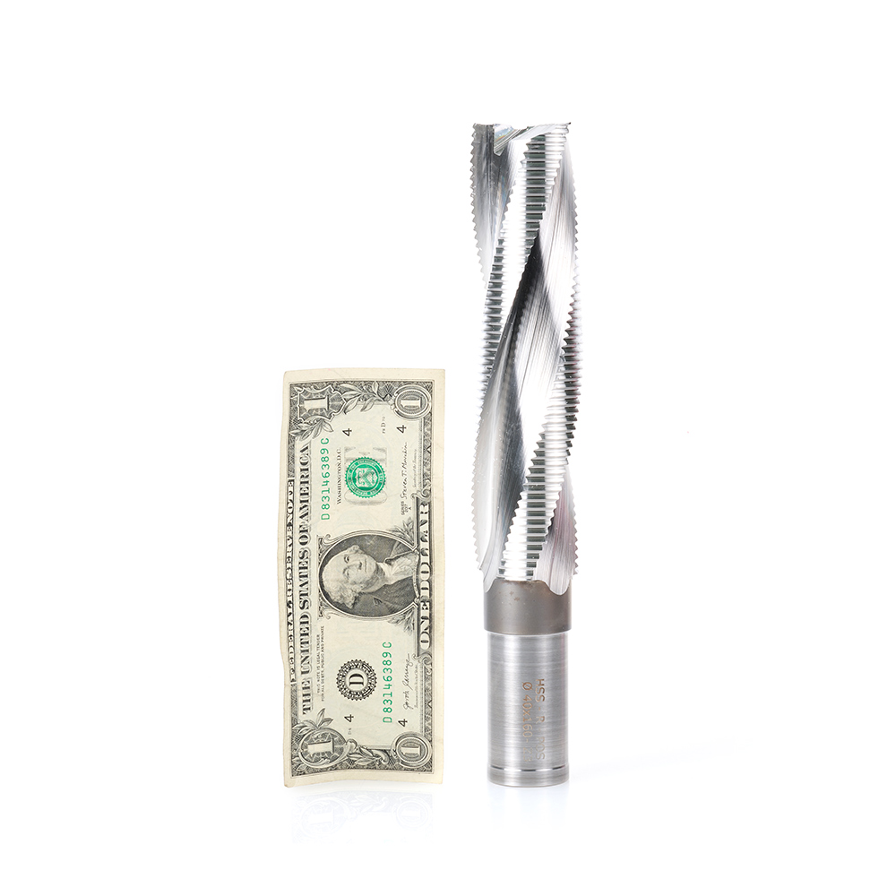 HSS1802 High Speed Steel (HSS) Spiral 3 Flute with Chipbreaker for Hundegger Machines 40mm Dia x 165mm x 30mm Shank Router Bit
