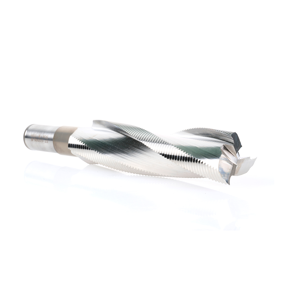 HSS1804 High Speed Steel (HSS) Spiral 3 Flute with Chipbreaker for Hundegger Machines 50mm Dia x 215mm x 30mm Shank Router Bit