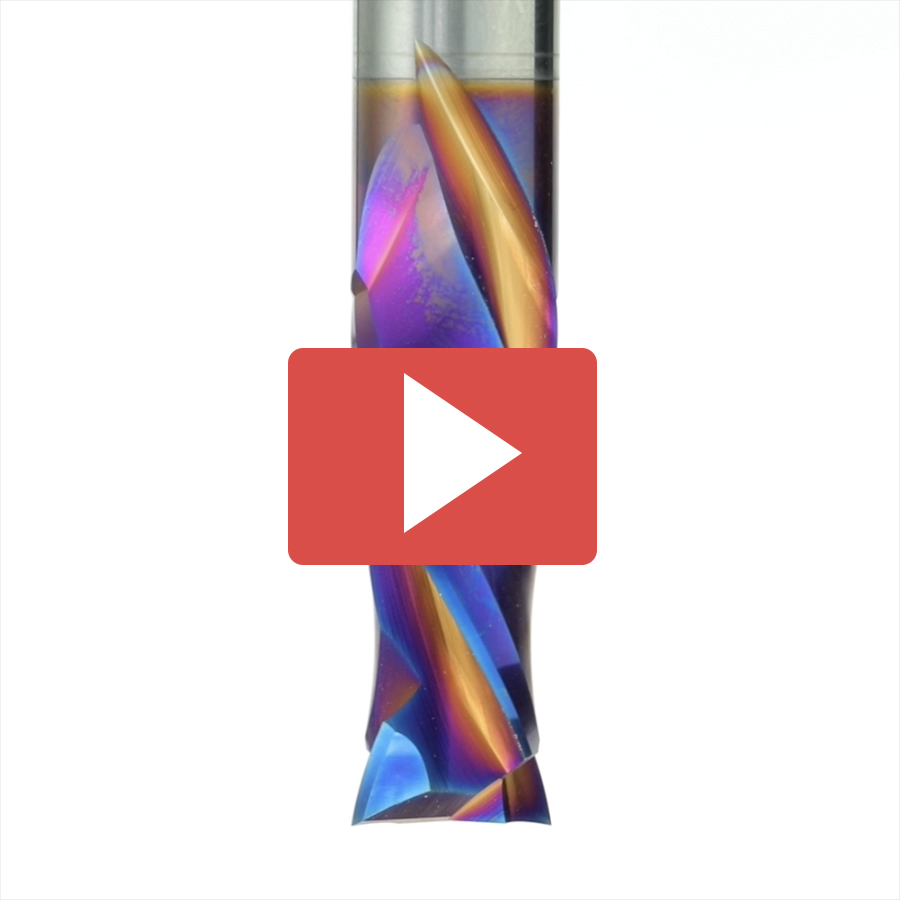 46354-K CNC Solid Carbide Spektra™ Extreme Tool Life Coated Mortise Compression Spiral 1/2 Dia x 1-1/4 Inch x 1/2 Shank