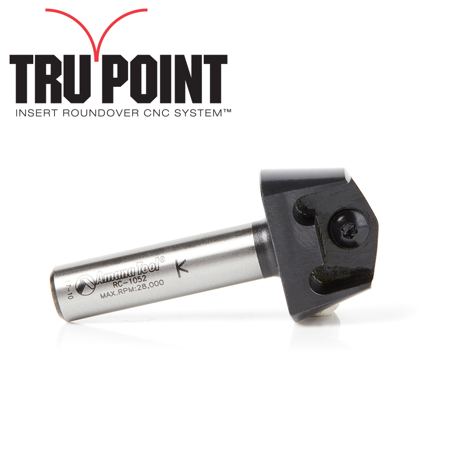RC-1052 Tru Point Roundover Insert CNC System Tool Body 1/2 Inch Shank