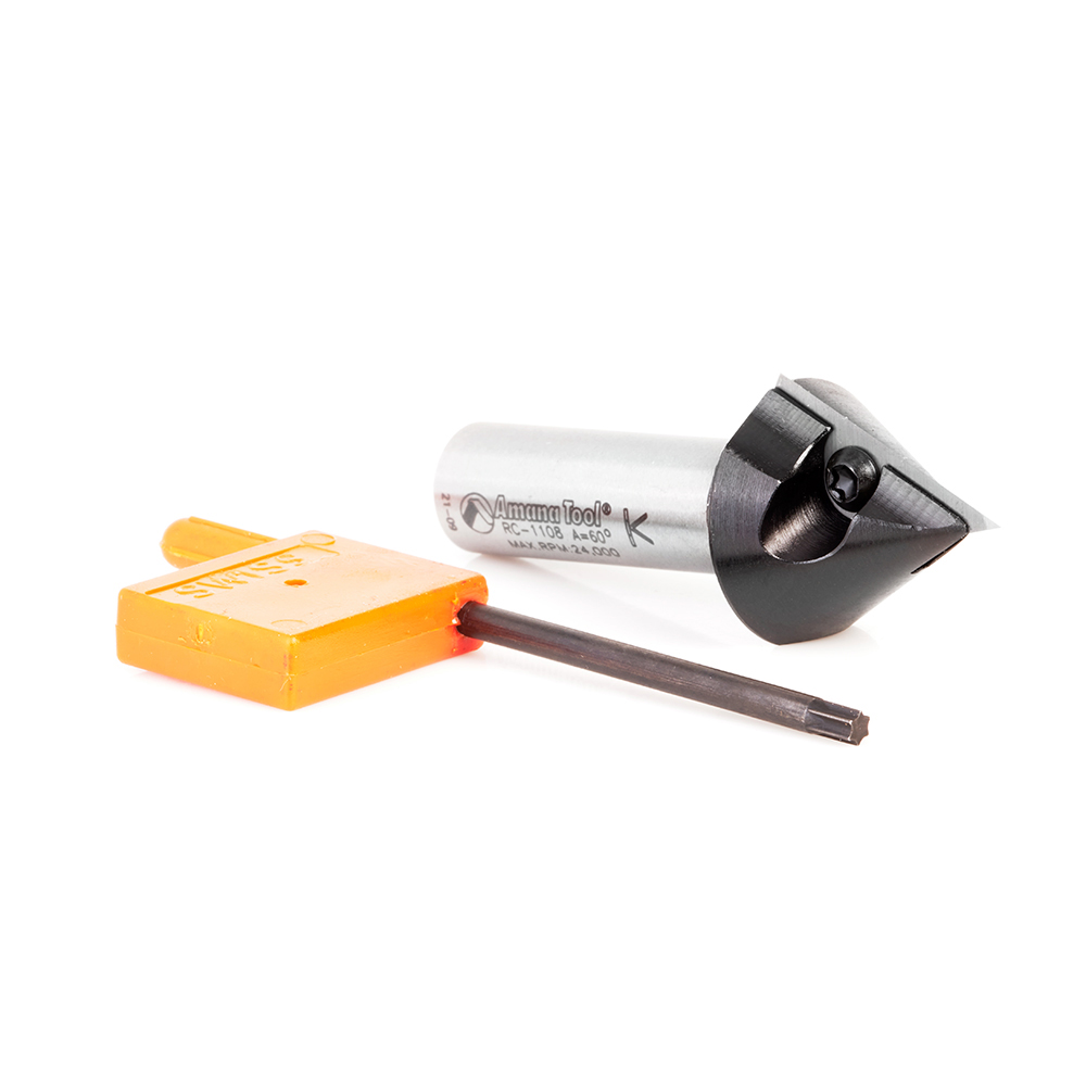 RC-1108 Insert V-Groove 60 Deg x 1-1/16 Dia x 29/32 x 1/2 Inch Shank CNC