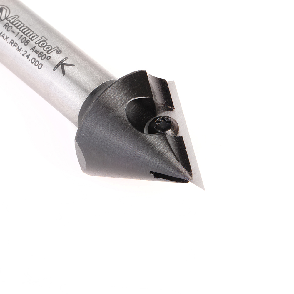 RC-1108 Insert V-Groove 60 Deg x 1-1/16 Dia x 29/32 x 1/2 Inch Shank CNC