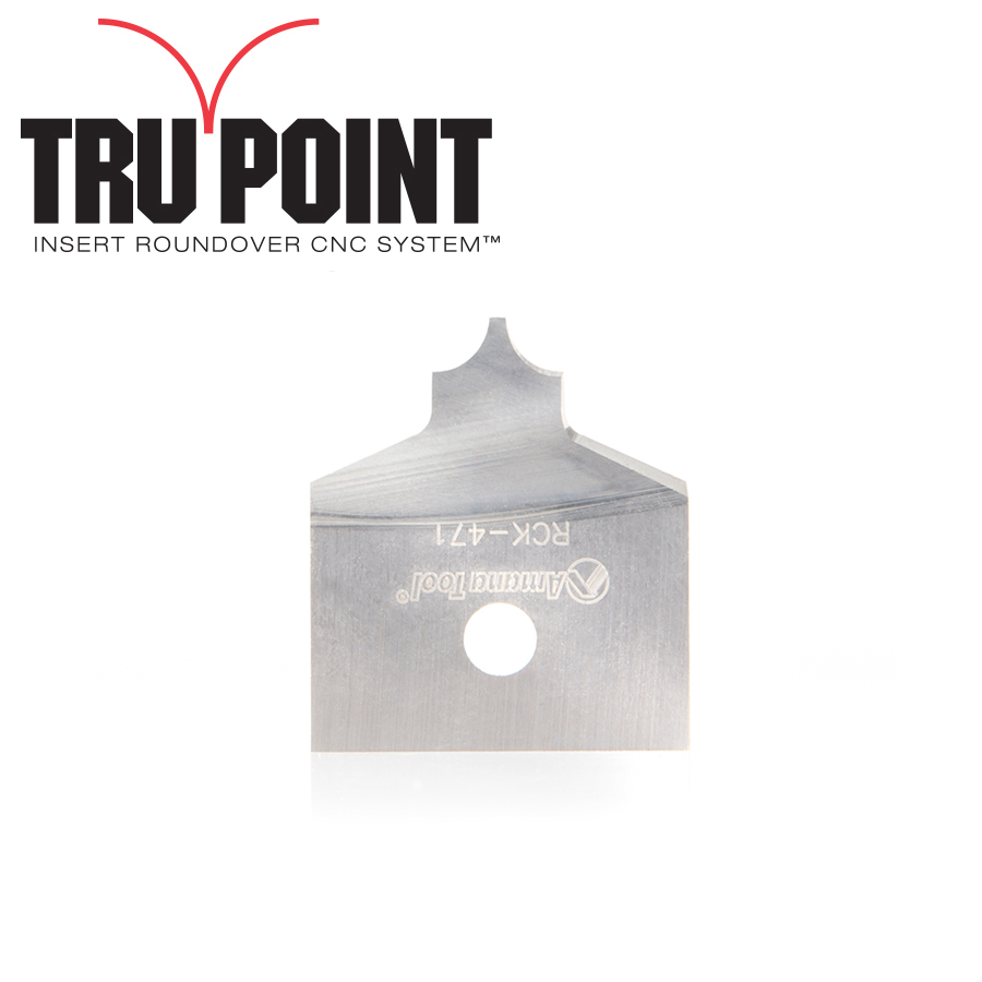 RCK-471 Solid Carbide Insert 1/8 Radius Knife for Tru Point Roundover Insert CNC System