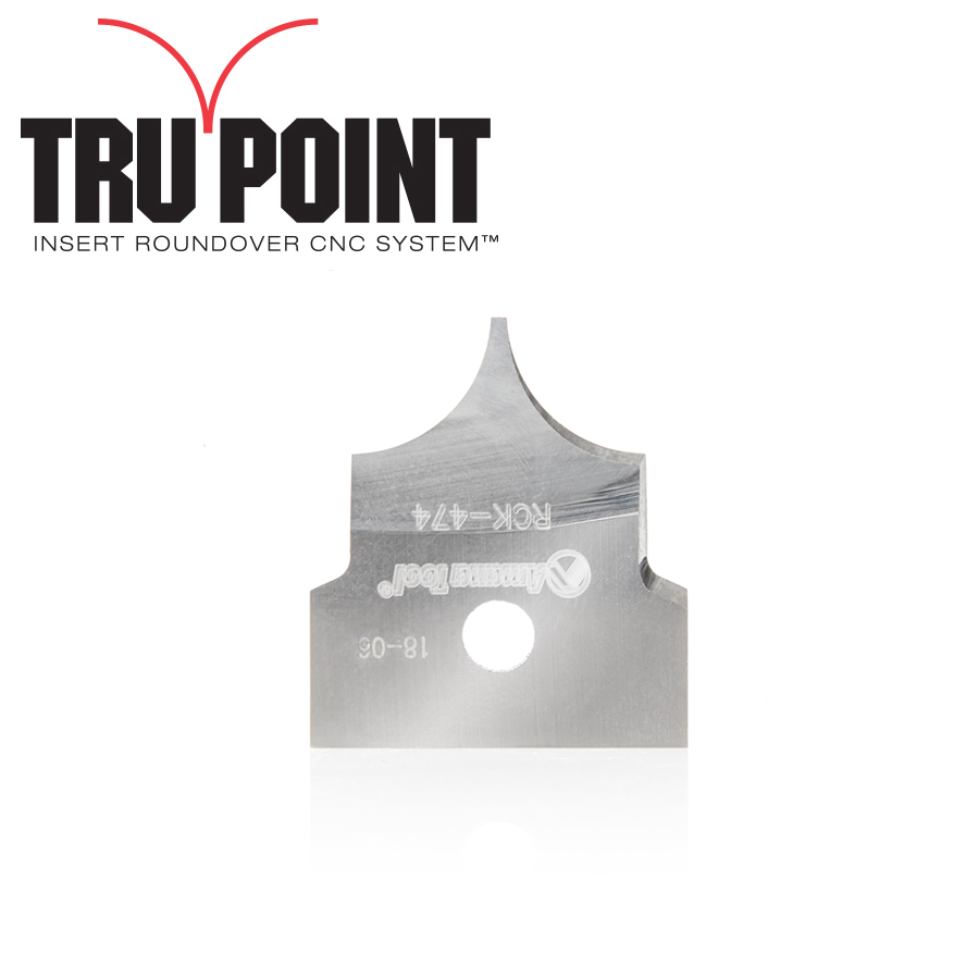 RCK-474 Solid Carbide Insert 5/16 Radius Knife for Tru Point Roundover Insert CNC System