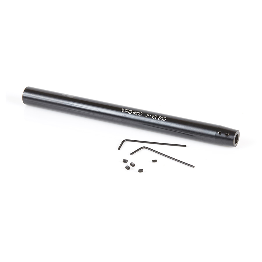 TE-136 CNC Narrow Reach Tool Holder Extension 1/2 Shank, 6 Inch Length, 1/4 Inch Inner Dia.